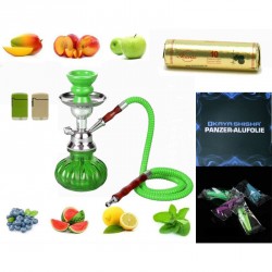 Shisha Geschenkset kleine Shisha mit viel Zubehör Grün