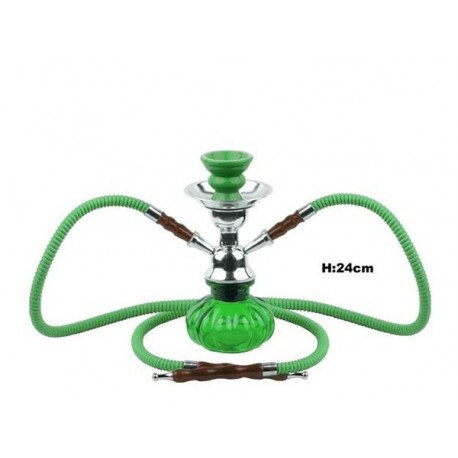 Shisha 23cm grün 2 Schlauch