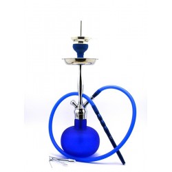 AL-MANI Shisha Z-21 mit Silikonkopf und Kaminaufsatz Blau