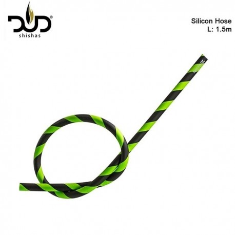 DUD-Shisha Silikonschlauch 150cm matt schwarz grün