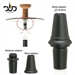 DUD Shisha 2-tlg. Adapter für Molassefänger 18.8er Schliff black