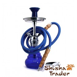 Shisha 35 cm Rauchsäule u. Glas mit Schraubgewinde Blue