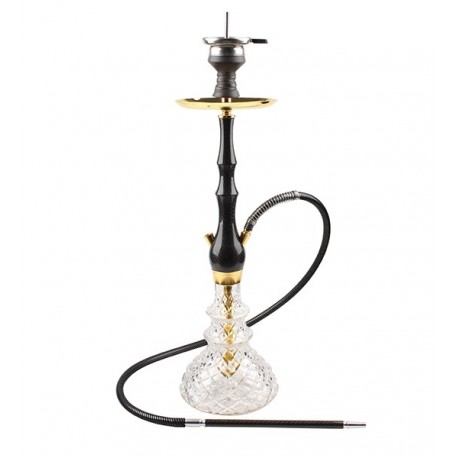 Al-Mani Shisha Arrow 80cm Carbon Black Gold